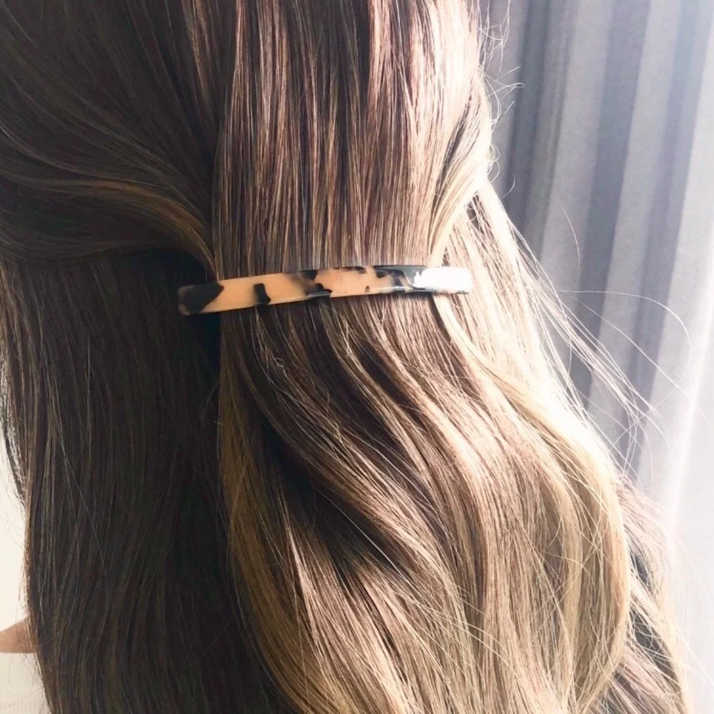 “Anna” Tortoise Shell Chic Hair Barrette Pin/Clip - Picture 2 of 6